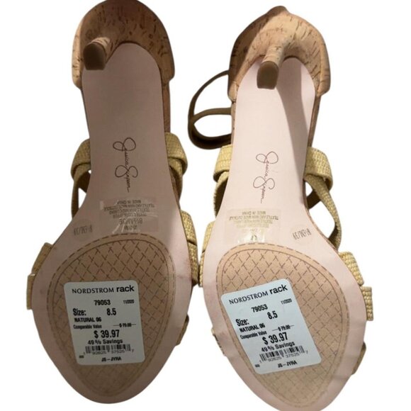 Jessica Simpson Tan and cream strappy high heels - Picture 3 of 3